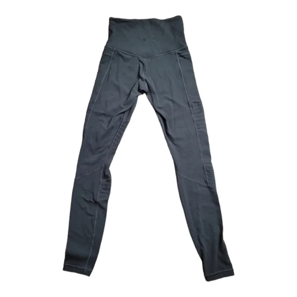 Athleta Women Inclination Moto Tight Powervita high rise grey green legging XXS - Picture 3 of 11